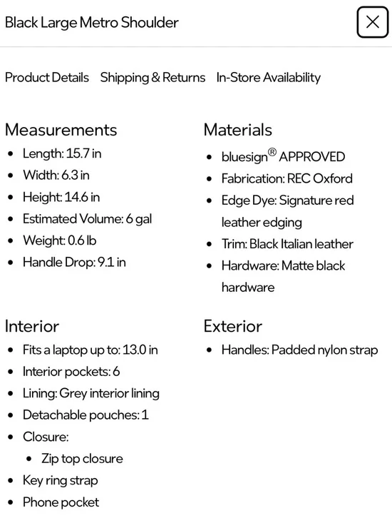 EUC MZ WALLACE Black Large Metro Shoulder Bag - Picture 10 of 11